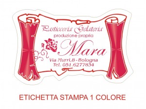 Etichette adesive per pasticcerie, bar, panetterie e gelaterie (mm 55x34)  (cod.9/I )